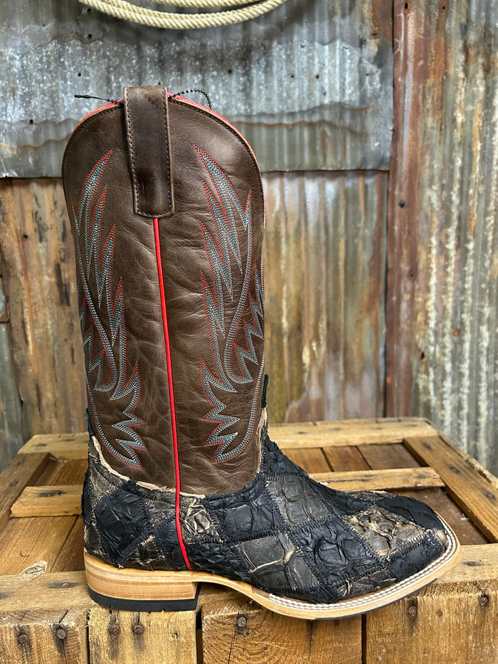 Horse Power Black Toasted Big Bass Western Boots