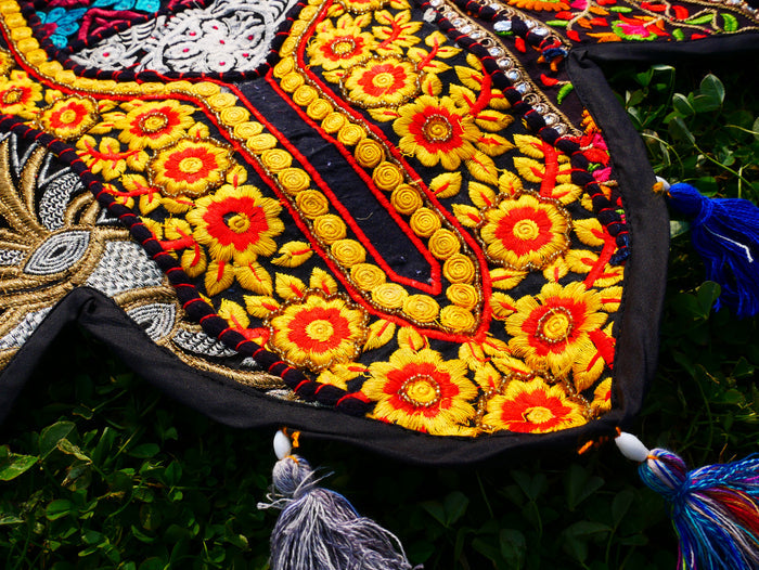 Indian Door hanging - Boho door valance | bohemian wall hanging - patchwork tapestry |  multicolor