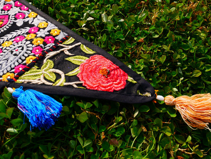 Indian Door hanging - Boho door valance | bohemian wall hanging - patchwork tapestry |  multicolor