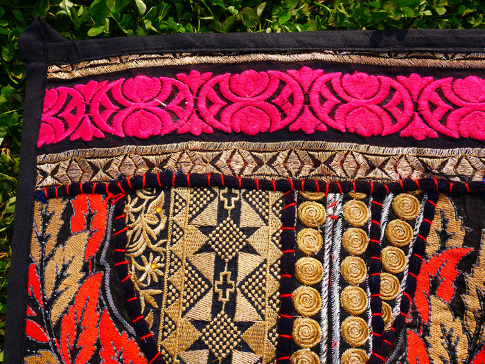 Indian Door hanging - Boho door valance | bohemian wall hanging - patchwork tapestry |  multicolor