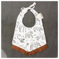 Funny Bunny Kids Indie Tassell Baby Bib – Geo Animals | Koop.co.nz
