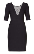BCBGMAXAZRIA Jaydan Pointelle Trim Scoop - Back Dress - Runway Catalog