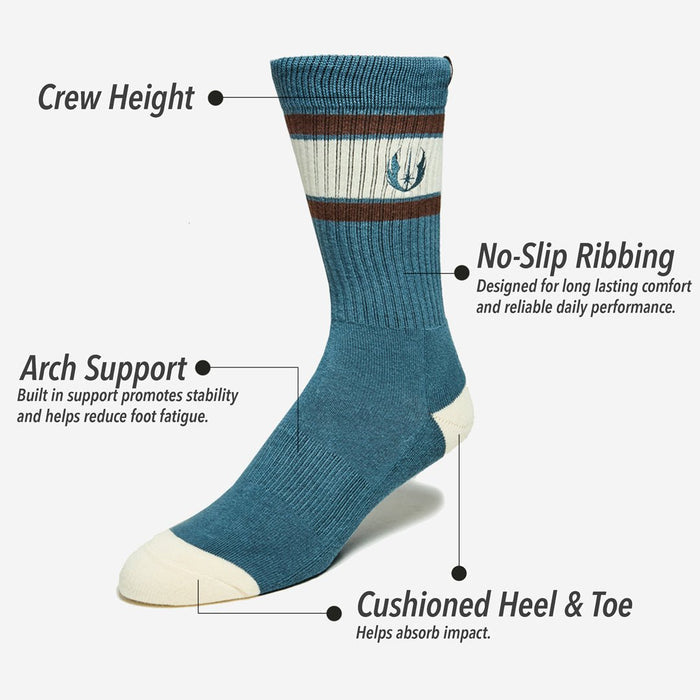 Jedi Ribbed Crew Sock Set - Heroes & Villains-Star Wars-Socks