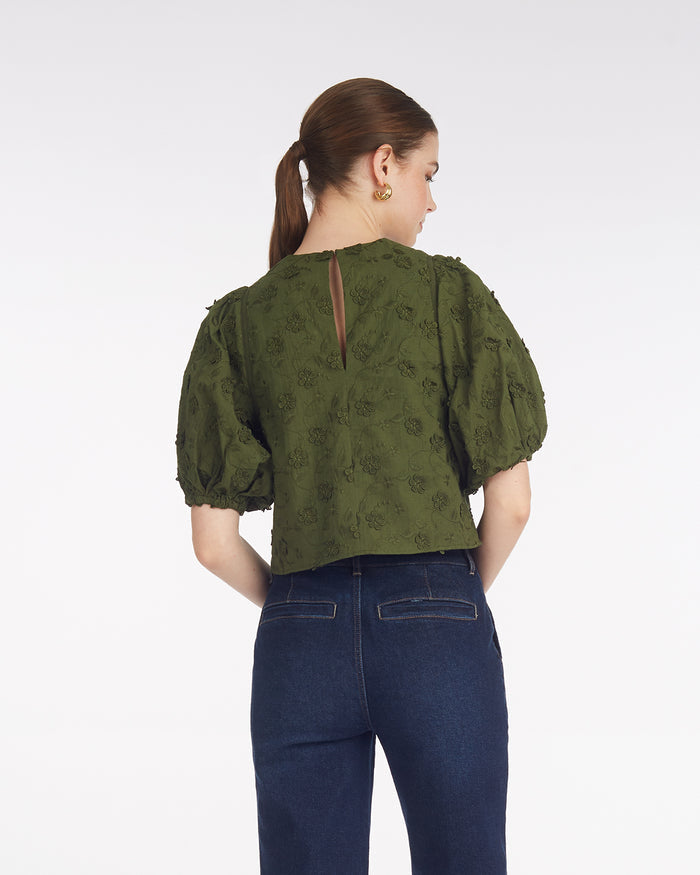 Jess Top in Embroidered Floral