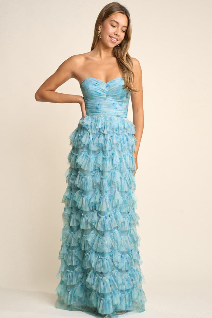 Juliet Dress in Aqua