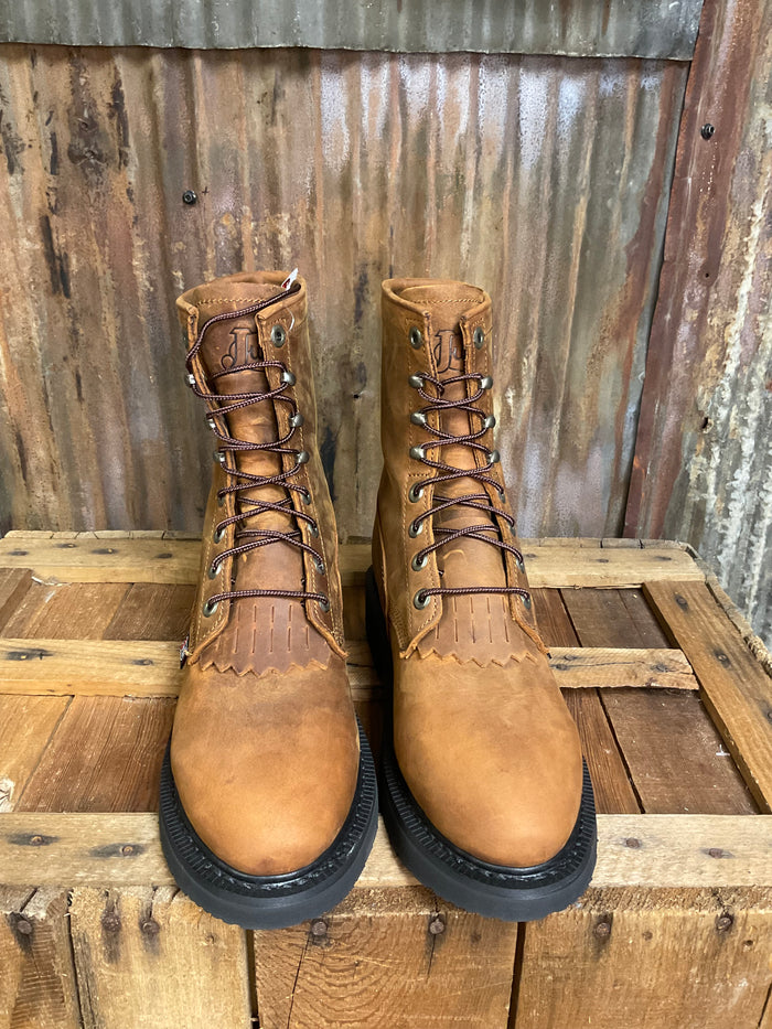 Justin Men's Leather Double Comfort 8" Work Boots