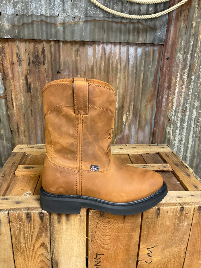 Justin Round Up Aged Bark 10" Round Toe