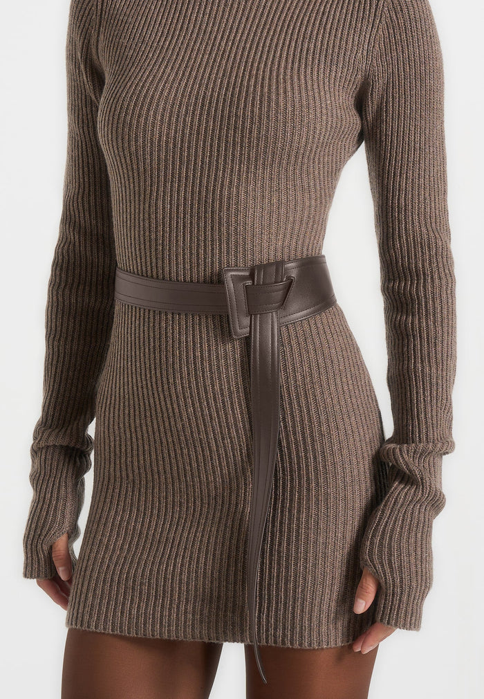 kalia-roll-neck-knitted-mini-dress-with-belt-taupe