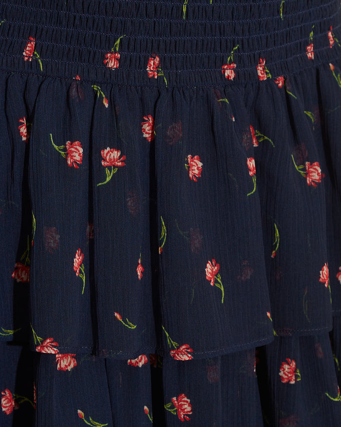 Katie Midi Dress in Ditsy Autumn Flowers