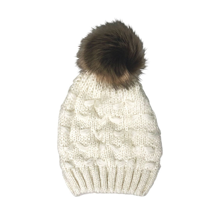 Urban Products Kids Fur Beanie - Cream | Koop.co.nz