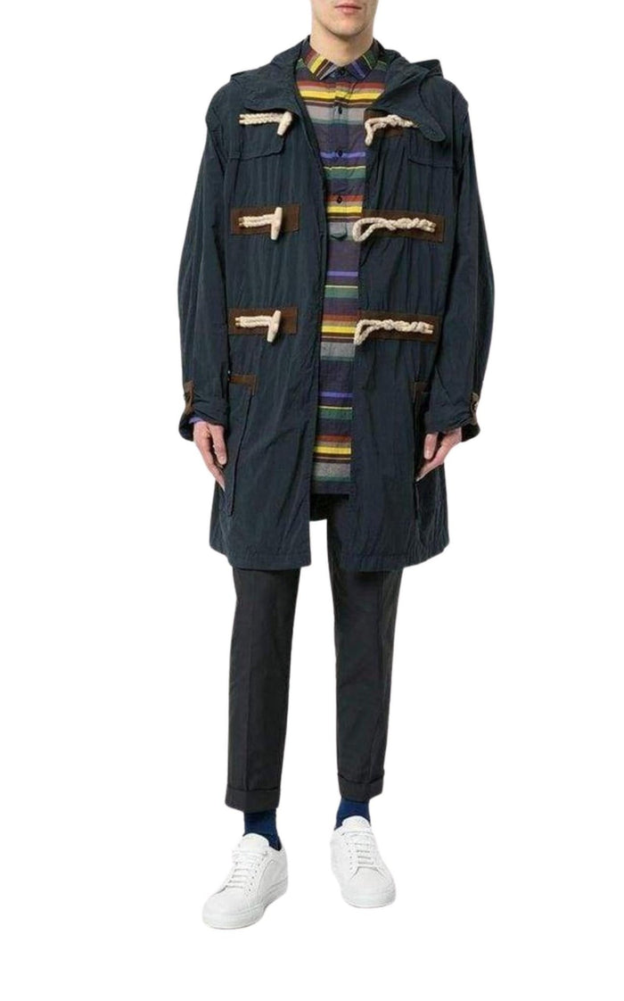Kolor Kolor Blue Oversized Duffle Coat - Runway Catalog