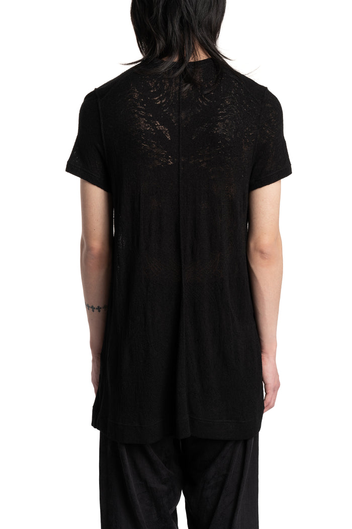 Julius_7 | SS26 - Lace Jacquard Longline T-Shirt, 937CUM6
