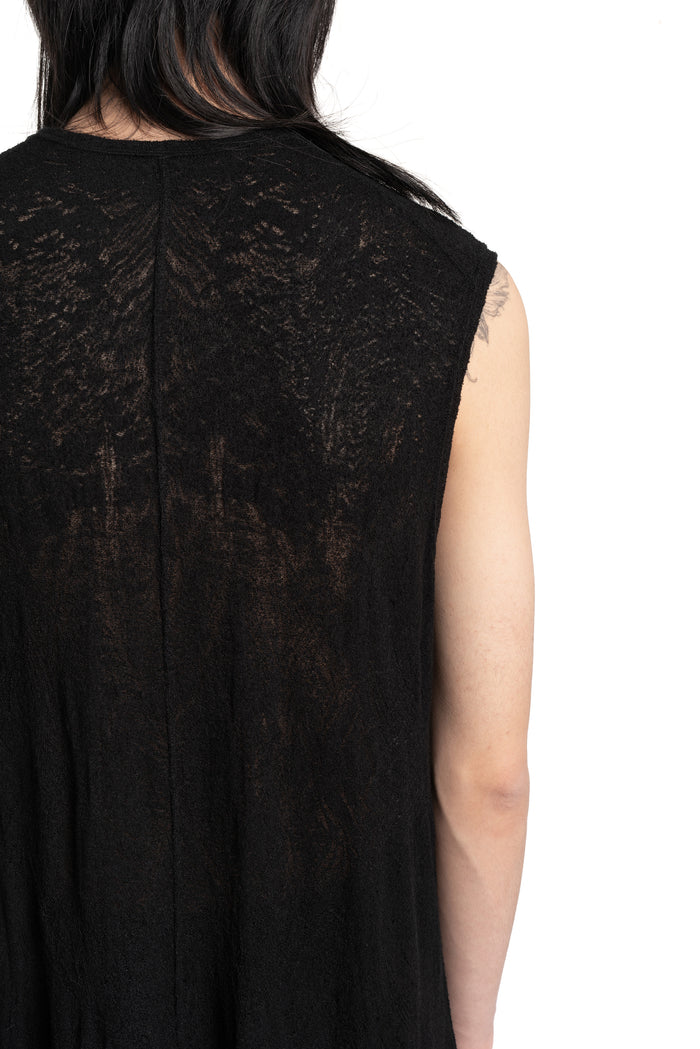 Julius_7 | SS26 - Lace Jacquard Sleevless T-Shirt, 937CUM7