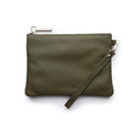 Stitch & Hide Leather Cassie Clutch - Olive | Koop.co.nz