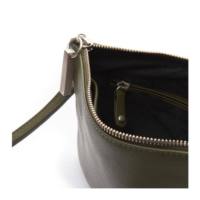 Stitch & Hide Leather Cassie Clutch - Olive | Koop.co.nz