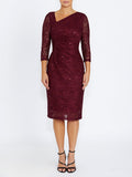 Leighton Malbec Stretch Lace Dress