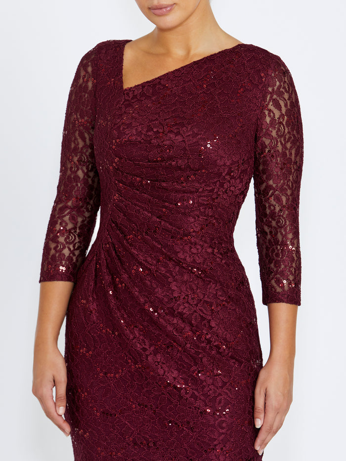 Leighton Malbec Stretch Lace Dress