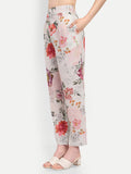 Women’s floral Lelo pants with straight fit and comfortable stylish design