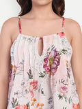 Women’s floral Lelo top CB set with sleeveless top and matching shorts