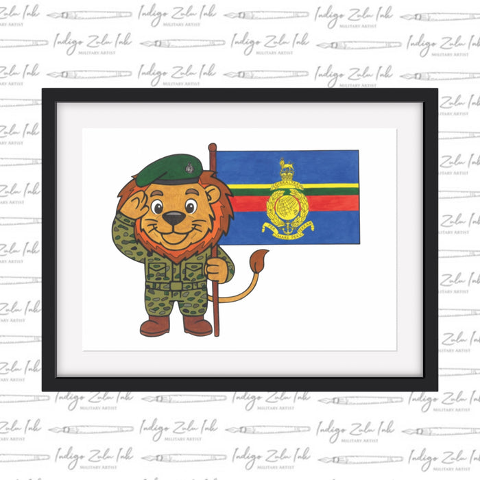 Leo with Corps Flag - INDIGO ZULU