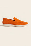 Leonis Suede Loafers Orange