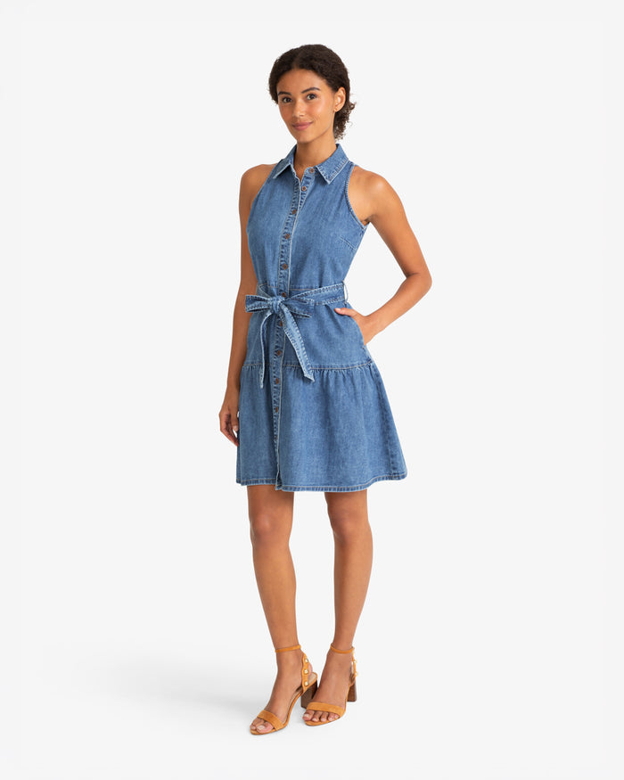 Lexi Sleeveless Tie Waist Dress