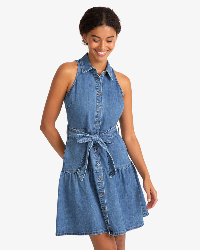Lexi Sleeveless Tie Waist Dress