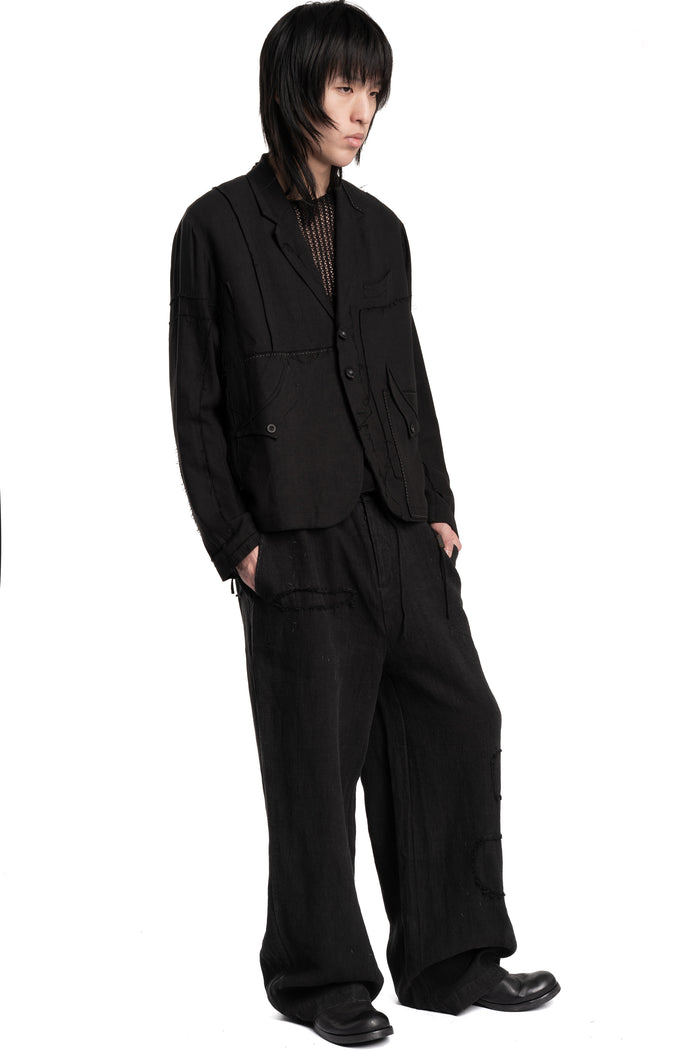 Professor.E | SS26 - Linen Patchwork Blazer JKT-02