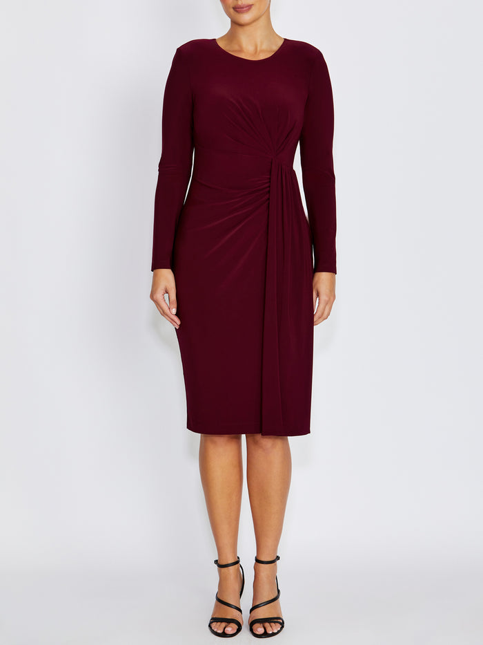 Londyn Wine Jersey Dress