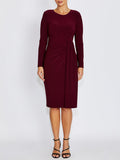 Londyn Wine Jersey Dress