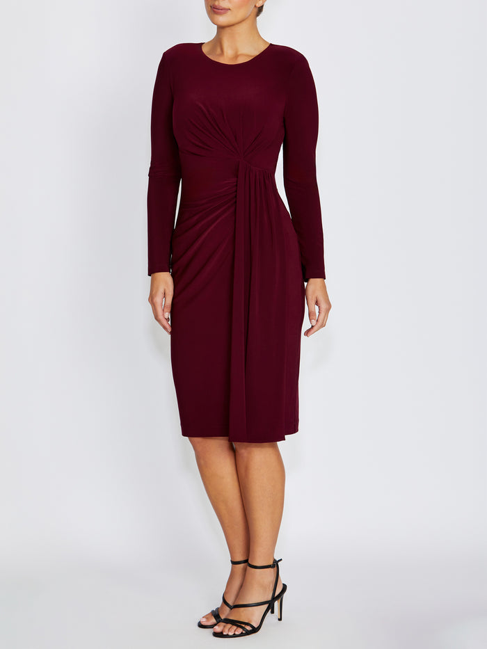 Londyn Wine Jersey Dress