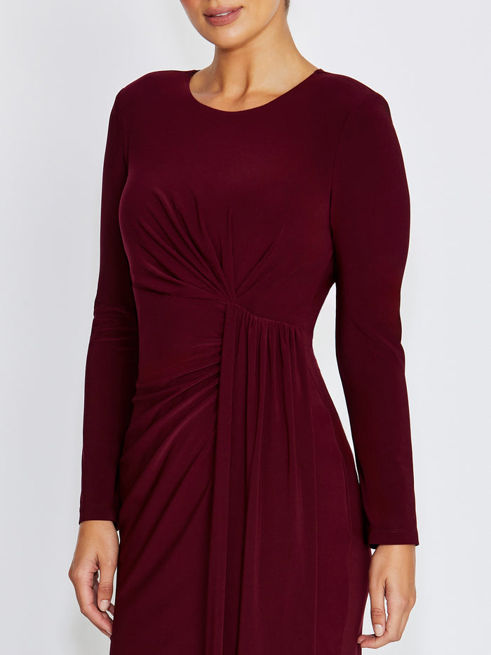 Londyn Wine Jersey Dress
