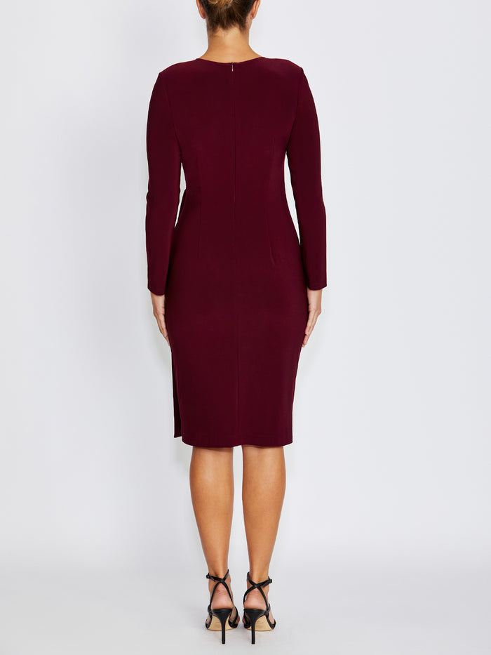 Londyn Wine Jersey Dress