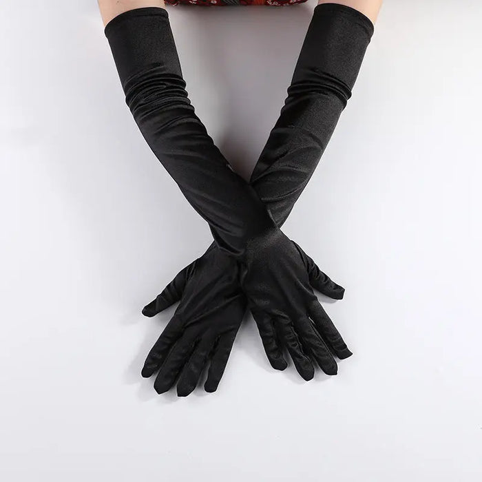 Long Satin  Gloves   Wedding Bridal Prom Evening Gown Accessories GL003 SHEER FAIRY