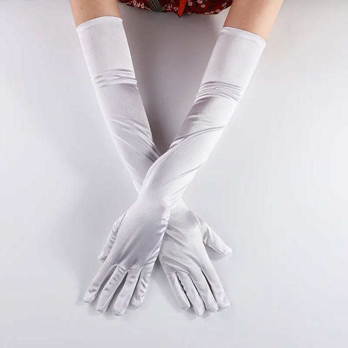 Long Satin  Gloves   Wedding Bridal Prom Evening Gown Accessories GL003 SHEER FAIRY