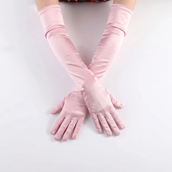 Long Satin  Gloves   Wedding Bridal Prom Evening Gown Accessories GL003 SHEER FAIRY