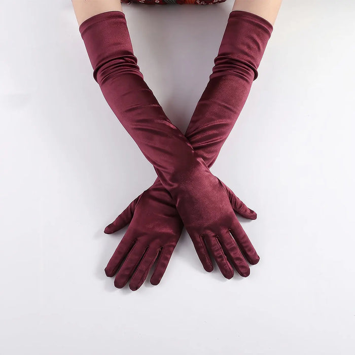 Long Satin  Gloves   Wedding Bridal Prom Evening Gown Accessories GL003 SHEER FAIRY