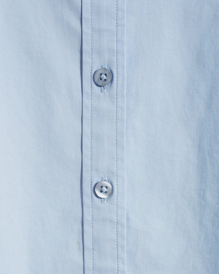 Long-Sleeve Button Down in Cotton Poplin