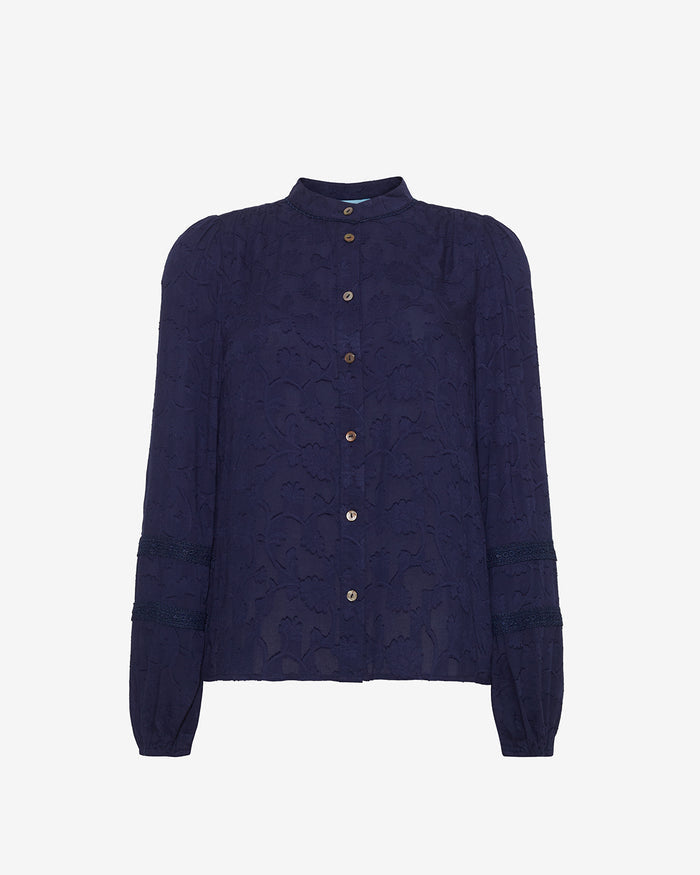 Long-Sleeve Button Down Top