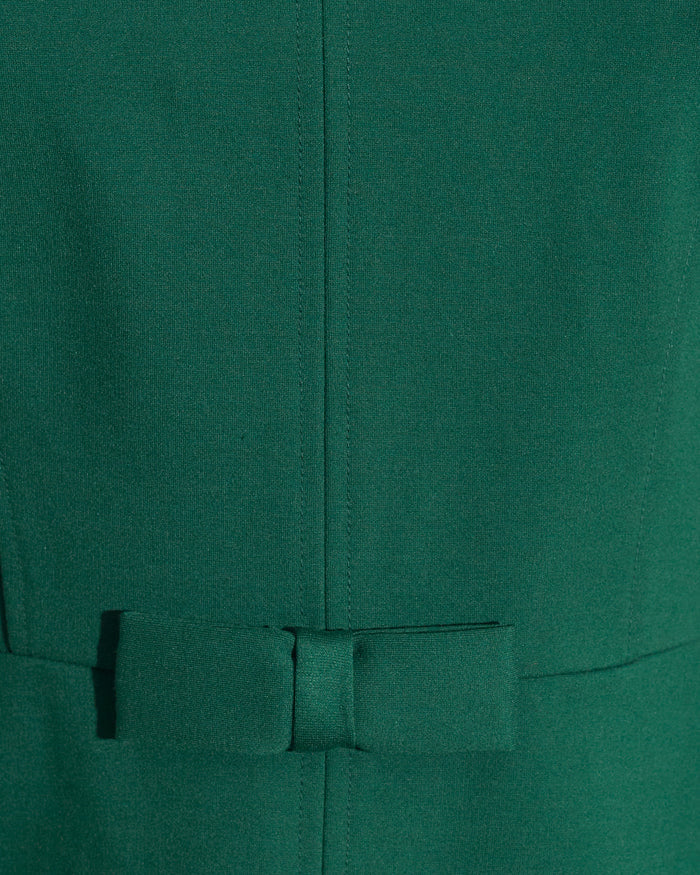 Long-Sleeve Sadie Shift Dress in Evergreen