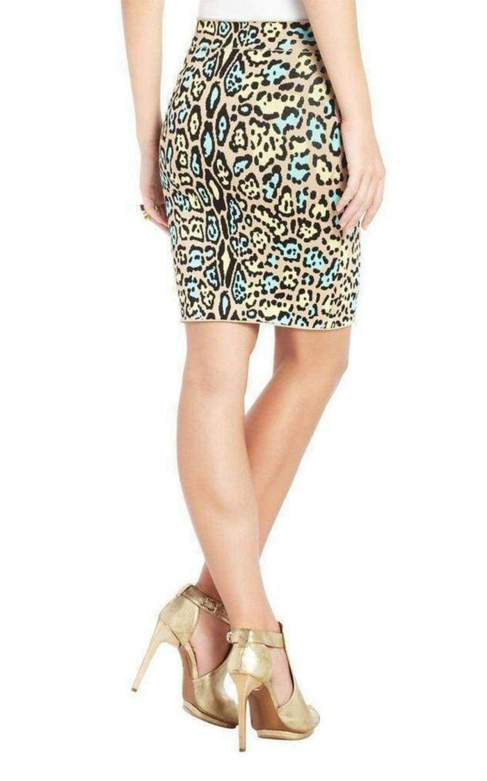 BCBGMAXAZRIA Lucine Leopard Print Pencil Skirt - Runway Catalog