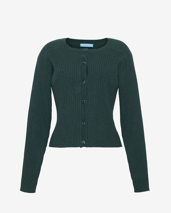 Luxe Cropped Rib Cardigan