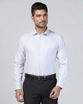 Luxe Formal Grey Textured Shirt - Plan