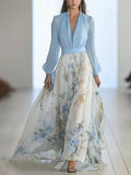 Madeleine | Stunning Floral Print V-Neck Maxi Dress Dress