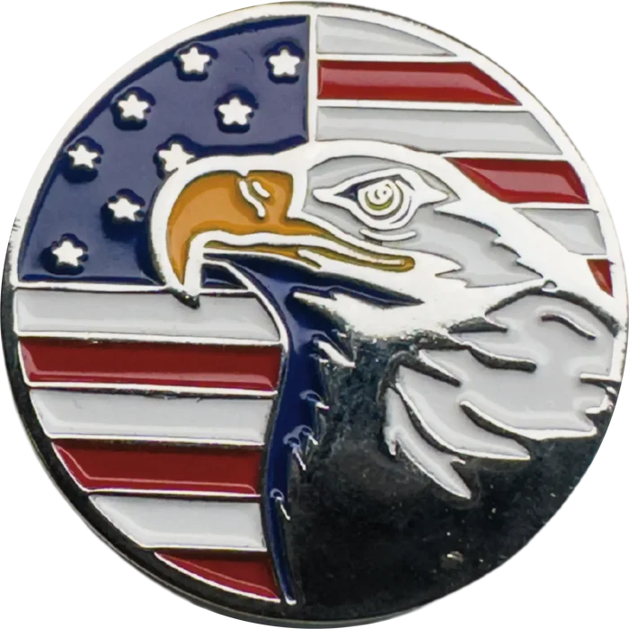 Magnetic Hat Pin - Flag Eagle