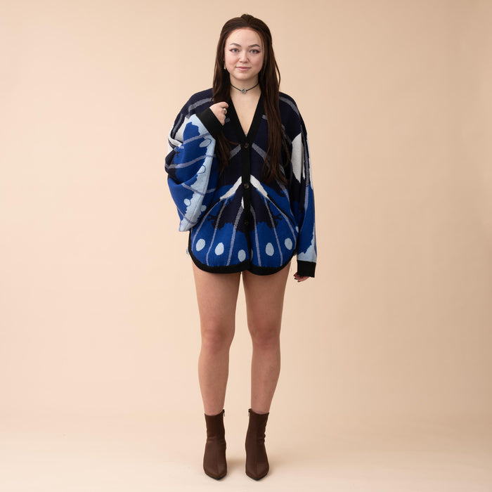 Magpie Crow Butterfly Cardigan (Restocking September 10th, 2026)
