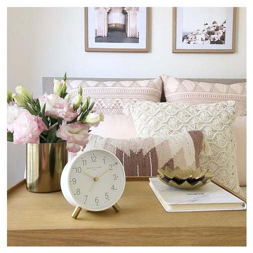 One Six Eight Maisie Alarm Clock with Light - White | Koop.co.nz