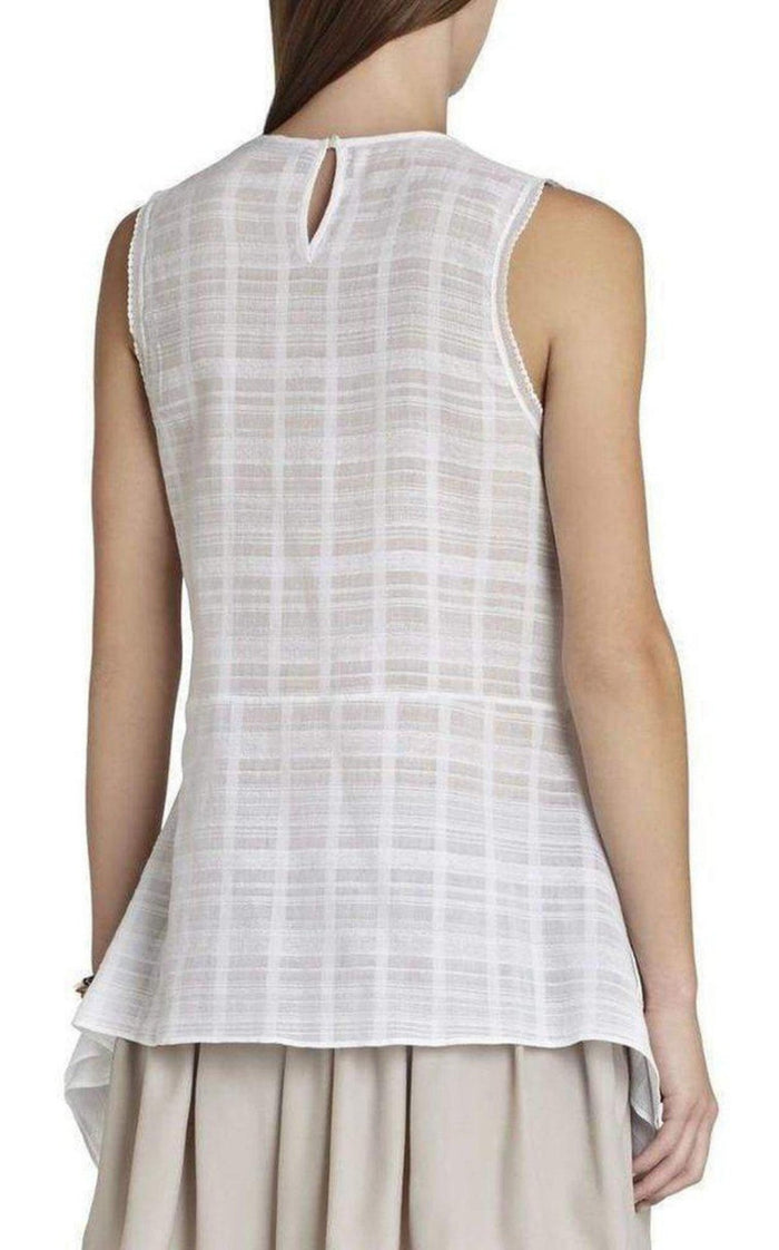 BCBGMAXAZRIA Marci Sleeveless Lace - Trim Top - Runway Catalog