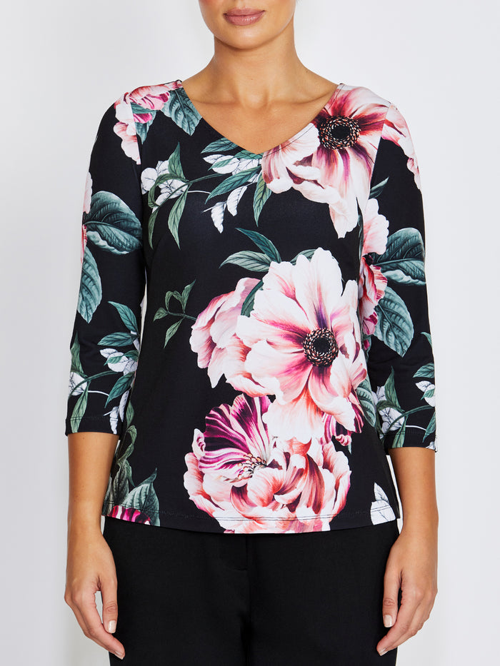 Marelle Floral Jersey Top