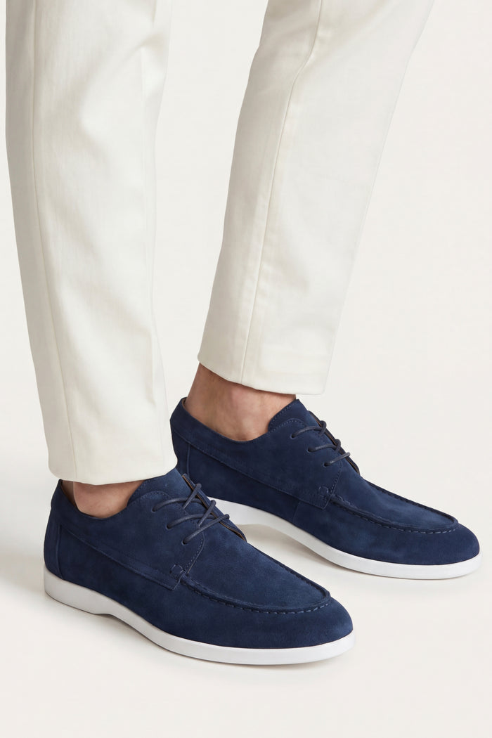 Maretti Suede Lace Shoes Navy